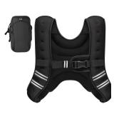GEEBOBO Weighted Vest for Women Men, 8lb/12lb/16lb/20lb/25lb/30lb Weighted Vest Woman Adjustable Weights for Walking, Strength Training, Running, 12Lbs, Black - Retail: $24