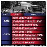 KSP 0-2\" OEM Upper Control Arms fit Silverado Sierra 1500 2007-2018, Adjustable UCA Compatible With Chevy GMC Tahoe Suburban Avalanche Yukon, Replace Factory/Stock Part# RK80669/70 521023/024 2581272