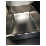 Suzzipaws Enclosed Stainless Steel Cat Litter Box with Lid Extra Large Litter Box for Big Cats XL Metal Litter Pan Tray with High Wall Sides Enclosure, Non-Sticky, Anti-Leakage, Easy Cleaning - Retail