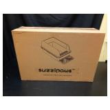 Suzzipaws Enclosed Stainless Steel Cat Litter Box with Lid Extra Large Litter Box for Big Cats XL Metal Litter Pan Tray with High Wall Sides Enclosure, Non-Sticky, Anti-Leakage, Easy Cleaning - Retail