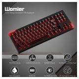 SK87 75% Wireless Gaming Keyboard QMK/VIA, Full Aluminum Transparent keycaps Mechanical Keyboard, Bluetooth 5.0/2.4GHz/USB-C Wired Programmable Keyboard, Hot Swappable, POM Linear Switch (Black) - Ret