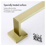 BAGNOLUX Bathroom Hardware Set 4 Pieces, Bath Towel Holder Set SUS304 Stainless Steel, Towel Bar Rack Set for Wall Mounted, Gold Bathroom Accessories Set Heavy Duty, Brushed Light Yellow Gold - Retail