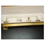 BAGNOLUX Bathroom Hardware Set 4 Pieces, Bath Towel Holder Set SUS304 Stainless Steel, Towel Bar Rack Set for Wall Mounted, Gold Bathroom Accessories Set Heavy Duty, Brushed Light Yellow Gold - Retail