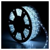 Buyagn 100ft Rope Lights Outdoor, Outdoor String Lights Waterproof, Decorative Lighting for Indoor/Outdoor, Garden,Backyards Halloween and Christmas Decoration, Landscape Lighting - Retail: $46