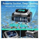 (2025 Upgrade) WYBOT C1 Pool Robot Vacuum for Inground Pools, 4-in-1 Cordless Robotic Pool Cleaner Lasts 150min, Triple-Motor up to 1,614 Sq.ft, Smart APP Support, Auto Wall & Waterline Cleaning - Ret