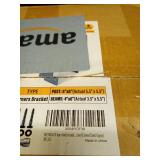 WOWACE 4 Pack 4x6 (Actual 3.5\"x5.5\") Heavy Duty Stainless Steel Pergola Brackets - Corner Post to Beam Connector for Gazebos, Patio Decks, Porches - Wood Post Cap Tie Bracket (Dark Gray) - Retail: $