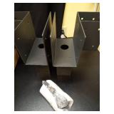 Wocepu 2 Pack Heavy Duty 4x4 (Actual 3.5\"x3.5\") Stainless Steel Post Caps Tie Bracket, Fit Connecting Wood Gazebo, Deck Patio Post and Wood Beams Bracket (Dark Ggray) - Retail: $70