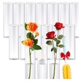 54Pcs Glass Cylinder Bud Vases for Centerpieces, 6 In, 8 In and 4 In Tall Clear Flower Vases in Bulk,Glass Small Vases Floating Candle Holder for Party,Home Decor,Wedding Decoration,Birthday,Anniversa