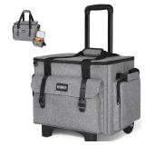 INSMEER Rolling Teacher Bag with Wheels, Padded Laptop Compartment for up to 15.6 Inches Laptop, Wheeled Teacher Tote Bag with Insulated Lunch Bag Gift for Teaching, Office, Nursing - Retail: $70