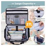 INSMEER Rolling Teacher Bag with Wheels, Padded Laptop Compartment for up to 15.6 Inches Laptop, Wheeled Teacher Tote Bag with Insulated Lunch Bag Gift for Teaching, Office, Nursing - Retail: $70