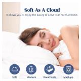 puredownÂ® Goose Feather Down Pillows King Size Set of 2, Soft Fluffy Luxury Hotel Collection Bed Pillow for Back, Stomach or Side Sleeper. - Retail: $51
