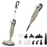 DEVOAC VM6 Scrubbing Steam Mop with Rotating Mop Pads, 10 in 1 Steam Mop, Lightweight Spin Mop & 3 Steam Modes for Hard Floor Laminate Marble Floors (Khaki) - Retail: $120