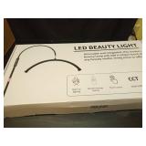 Half Moon Manicure Table Light: 31-inch Half Moon Light For Nail Desk With Phone Holder - AB Crystal Nail Tech Lamp For Beginner DIY - 48W Professional Nails Bright Desk Lamp for Salon,Lash,Tattoo - R