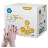 MED PRIDE Medical Vinyl Examination Gloves | Latex and Powder Free | Disposable, Ultra-Strong, Clear (1000, Medium (Pack of 1000)) - Retail: $49