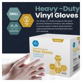 MED PRIDE Medical Vinyl Examination Gloves | Latex and Powder Free | Disposable, Ultra-Strong, Clear (1000, Medium (Pack of 1000)) - Retail: $49