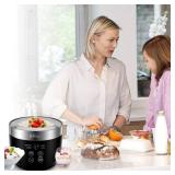 Bear Yogurt Maker, Greek Yogurt Maker Machine with Strainer and Timer Control, Stainless Steel Inner Pot, Automatic Digital with 2 Glass Jars 1 Quart for Home Organic Yogurt, Cheese, Fruit Wine - Reta