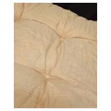 Tycdiose Outdoor Chaise Lounge Chair Cushion Waterproof 74.4 x 22 x 4.7 Inches Memory Foam Lounge Chair Cushions Replacement for Outdoor Furniture with Ties, Thickened Pool Lounge Chair Cushion, Beige