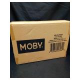 Moby Baby Wrap Carrier Classic for Newborns to Toddlers (8-33lbs), Infant Sling Carrier, Lightweight & Hands Free Design, Adjustable for All Body Types (Slate) - Retail: $57