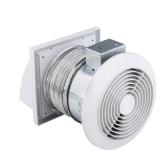 Quini 512M 6-inch Through Wall Exhaust Fan, 80 CFM 4.0 Sones, Bathroom Wall Exhaust Fan, Kitchen Ventilation Fan, 6-inch Diameter Vent, Retractable Duct - Retail: $57