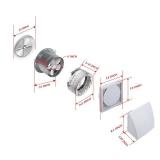 Quini 512M 6-inch Through Wall Exhaust Fan, 80 CFM 4.0 Sones, Bathroom Wall Exhaust Fan, Kitchen Ventilation Fan, 6-inch Diameter Vent, Retractable Duct - Retail: $57