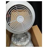 Quini 512M 6-inch Through Wall Exhaust Fan, 80 CFM 4.0 Sones, Bathroom Wall Exhaust Fan, Kitchen Ventilation Fan, 6-inch Diameter Vent, Retractable Duct - Retail: $57