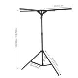 SUNGOOYUE Tripod Drying Rack Portable Windproof Folding Clothes Drying Rack for Indoor Household Use, Carbon Steel Material (Black) - Retail: $118