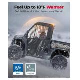 KEMIMOTO Soft Full Doors, UTV Water-Resistant Cab Enclosure Compatible with CFMOTO UFORCE U10 Pro 2025+, Upgrade YKK Zipper Full Windshield Panel 2 Doors Accessories - Retail: $260