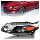 AUTNZE Headlight Assembly Compatible With Chevy Chevrolet Malibu XL (Low) 2016 2017 2018 Halogen Headlamp Replacement Front Light Driver left Side GM2502426 84088430 - Retail: $83