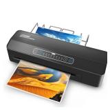A3 6-Roller Commercial Laminator Machine, LOTHANEK 3-10 Mil 13 inch Heavy Duty Thermal Laminating Machine, 60-Second Warm-up, 40 Inches/Minute, Touch Screen for Home, School Office (Glossy Black) - Re