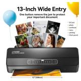 A3 6-Roller Commercial Laminator Machine, LOTHANEK 3-10 Mil 13 inch Heavy Duty Thermal Laminating Machine, 60-Second Warm-up, 40 Inches/Minute, Touch Screen for Home, School Office (Glossy Black) - Re