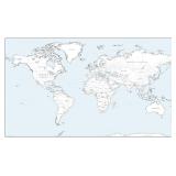 Cosmographics Detailed World Coloring Map - Big - 27.75\" x 16.25\" Matte Paper - Retail: $21