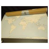 Cosmographics Detailed World Coloring Map - Big - 27.75\" x 16.25\" Matte Paper - Retail: $21