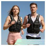 Tydaris Adjustable Weighted Vest - 2-18lbs Vest with 16 Ironsand Weights and Large Pocket, Weight Vest for Men and Women Strength Training, Running, Walking - Retail: $66
