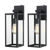 Faymart lighting 18 Inch Outdoor Wall Light Dusk to Dawn,2 Pack Outdoor Lanterns for Porch,Large Outdoor Sconce Lights with Sensor,Photocell Wall Lantern for Porch Patio Garage - Retail: $100