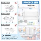ãNEW UPGRADEDã 2 Pack 240324502 Refrigerator Door Shelf Bins for Frigidaire,Kenmore,Crosley Refrigerator Replacement Parts Replaces 240324510,AP2549806,844402, EA429767,PS429767,LFSS2312TF0 