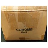 COHOME Quilted Queen Size Comforter - All-Season Down Alternative Duvet Insert - Luxury Hotel Winter Warm Light Grey Comforter with Anti-Clump Tech & 8 Tabs - Gift for Women & Men(88\"x88\") - Retail: