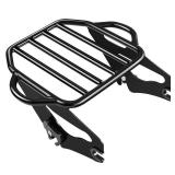 Benlari Gloss Black Detachable Luggage Rack 2-Up Mounting Rack Compatible for Harley Touring Road King Street Electra Glide 2009-2024 2021 2020 2019 2018 2017 2016 2015 2014 2013 2012 2011 2023 - Reta