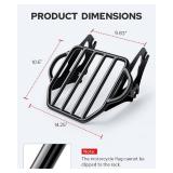 Benlari Gloss Black Detachable Luggage Rack 2-Up Mounting Rack Compatible for Harley Touring Road King Street Electra Glide 2009-2024 2021 2020 2019 2018 2017 2016 2015 2014 2013 2012 2011 2023 - Reta