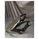 Benlari Gloss Black Detachable Luggage Rack 2-Up Mounting Rack Compatible for Harley Touring Road King Street Electra Glide 2009-2024 2021 2020 2019 2018 2017 2016 2015 2014 2013 2012 2011 2023 - Reta