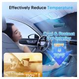 KUST Windshield Sun Shade for 2016-2024 2025 2026 Tesla Model X Tesla X Accessories Sunshade Window Sun Visor Protector Foldable Blocks UV Rays Keep Your Car Cooler - Retail: $20