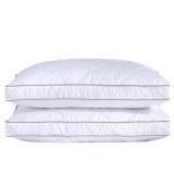 puredownÂ® Goose Feathers and Down Pillow for Sleeping Hotel Collection Bed Pillows, Gusseted, Standard/Queen, Set of 2 - Retail: $57