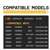 XIONTEC Power Window Regulator with Motor, Front Driver Side Compatible with Subaru Outback 2015 2016 2017 2018 2019, Legacy 2015 2016 2017 2018 2019, Replace# 61041AL010 61041AL01A - Retail: $56