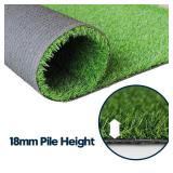 Artificial Grass Turf Lawn-8 x 10 Feet, 0.7\" Indoor Outdoor Garden Lawn Landscape Synthetic Grass Mat Fake Grass Rug - Retail: $137
