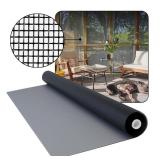 DOCA 96 in x 100 ft Window Screen Mesh - Window Screen Replacement, Fiberglass Mesh Roll for Window, Patio Screen, Porch Screen, or Door - Charcoal - Retail: $170