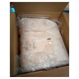 MUJOO 8x10 Area Rugs,Washable Rugs for Living Room Dining Room Bedroom,Large Boho Throw Carpet,Non Slip Big Indoor Low Pile Light Pink and Green - Retail: $170