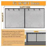 Garage Screen Doors for 2 car garage-16x8FT Fiberglass Durable Heavy Duty Magnetic Garage Door Screen Retractable Hands Free with 6 Roll Up Straps for Patio Workshop Home Gym Sun Room - Retail: $36