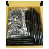 LUKYTOWER Tall Shoe Rack - 10 Tier Organizer for Closet, 30-35 Pairs, Large Capacity with 5 Hooks and Side Pocket, Sturdy Metal Shoe Shelf, Vertical Shoe Stand Tower - Retail: $36