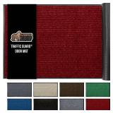 GORILLA GRIP Traffic Guard Door Mat, 70x24, Heavy Duty Welcome Mats, Commercial Office Space Doormat, Waterproof, Fade Resistant, Strong Rubber Backing, Low Profile, Shoe and Boot Scraper, Red - Retai