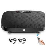 Vibration Plate Exercise Machine, Vibrating Plate for Lymphatic Drainage, Shake Plate Whole Body Waver Vibration Plate Platform, Fitness Equipment for Weight Loss Fat Burner for Women Men (Black-F) - 