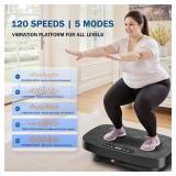 Vibration Plate Exercise Machine, Vibrating Plate for Lymphatic Drainage, Shake Plate Whole Body Waver Vibration Plate Platform, Fitness Equipment for Weight Loss Fat Burner for Women Men (Black-F) - 